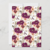 フローラカボチャ秋インラブハートブライダルシャワー 招待状 (裏面)