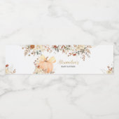 フローラカボチャ秋インラブベビーシャワー ペットボトルラベル (シングルラベル)