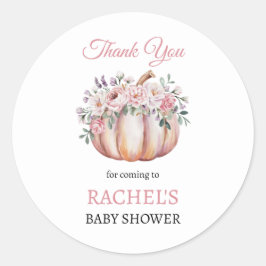 フローラカボチャ秋サンキュー ラウンドシール