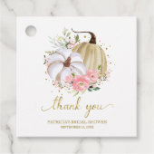 フローラカボチャ秋ブライダルシャワーの恩恵 フェイバータグ (正面)