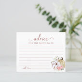 フローラカボチャ秋ブライダルシャワーアドバイスカード (スタンド正面)