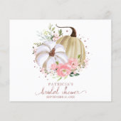 フローラカボチャ秋ブライダルシャワーアドバイスカード (裏面)