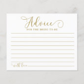 フローラカボチャ秋ブライダルシャワーアドバイスカード (正面)