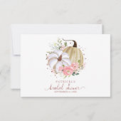 フローラカボチャ秋ブライダルシャワーアドバイスカード (裏面)