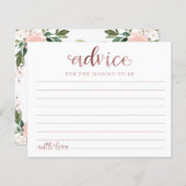 フローラカボチャ秋ブライダルシャワーアドバイスカード (正面/裏面)