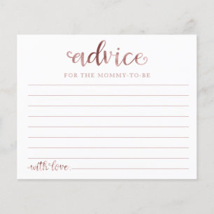 フローラカボチャ秋ブライダルシャワーアドバイスカード