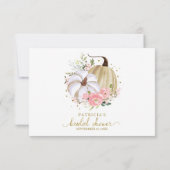 フローラカボチャ秋ブライダルシャワーアドバイスカード (裏面)