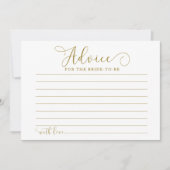 フローラカボチャ秋ブライダルシャワーアドバイスカード 招待状 (正面)