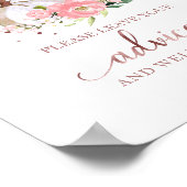 フローラカボチャ秋ブライダルシャワーアドバイス標識 ポスター (角)