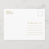 フローラカボチャ秋ブライダルシャワーサンキューユー ポストカード (裏面)