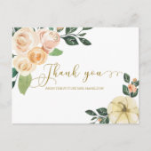 フローラカボチャ秋ブライダルシャワーサンキューユー ポストカード (正面)