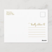 フローラカボチャ秋ブライダルシャワーサンキューユー ポストカード (裏面)