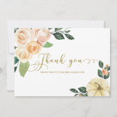 フローラカボチャ秋ブライダルシャワーサンキューユー 招待状 (正面)