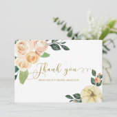 フローラカボチャ秋ブライダルシャワーサンキューユー 招待状 (スタンド正面)