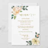フローラカボチャ秋ブライダルシャワープレート用メニュー 招待状 (正面)