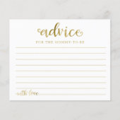 フローラカボチャ秋ベビーシャワーアドバイスカード (正面)