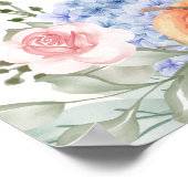 フローラカボチャ秋ベビーシャワーウェルカムサイン ポスター (角)