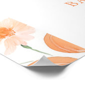 フローラカボチャ秋ベビーシャワーウェルカムサイン ポスター (角)