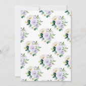 フローラカボチャ秋ベビーシャワーパープルバラ 招待状 (裏面)