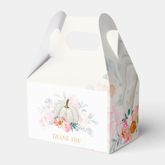 フローラカボチャ秋ベビーシャワー植物学 フェイバーボックス (裏面サイド)