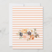 フローラカボチャ秋ベビーシャワー男女兼用 招待状 (裏面)