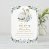 フローラカボチャ秋ボーイベビーシャワー招待状 (スタンド正面)