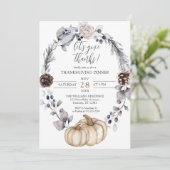 フローラカボチャ秋感謝祭ディナー 招待状 (スタンド正面)