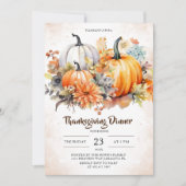 フローラカボチャ紅葉感謝祭ディナー 招待状 (正面)
