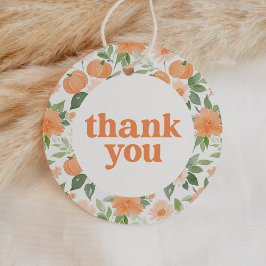 フローラカボチャ赤ちゃんシャワーありがとう フェイバータグ