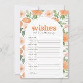 フローラカボチャ赤ちゃんシャワーの願いベビーカード 招待状 (正面)