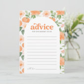 フローラカボチャ赤ちゃんシャワーアドバイスカード 招待状 (スタンド正面)
