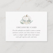 フローラカボチャ赤ちゃんシャワーカスタム エンクロージャーカード (正面)