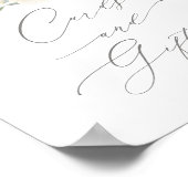 フローラカボチャ赤ちゃんシャワーカードとギフトサイン ポスター (角)