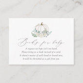 フローラカボチャ赤ちゃんシャワーブックベビー エンクロージャーカード (正面)