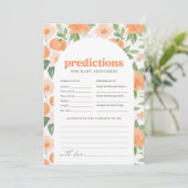 フローラカボチャ赤ちゃんシャワー予測とアドバイス 招待状 (スタンド正面)