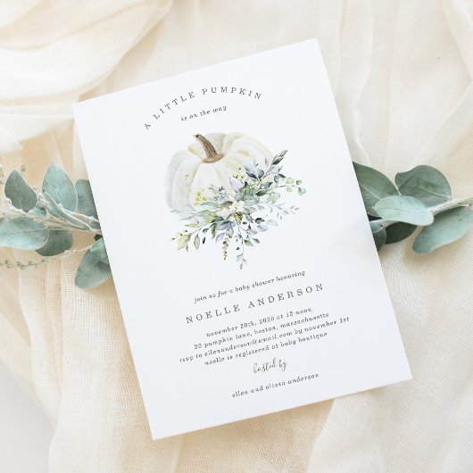 フローラカボチャ赤ちゃんシャワー招待状 招待状