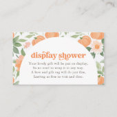 フローラカボチャ赤ちゃんシャワー表示シャワーカード エンクロージャーカード (正面)