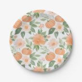 フローラカボチャ赤ちゃんシャワー ペーパープレート (正面)