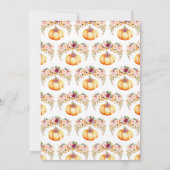 フローラカボチャ赤ちゃんシャワー 招待状 (裏面)