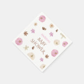 フローラカボチャ赤面ピンクベビーシャワー スタンダードカクテルナプキン (角)