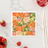 フローラカボチャ1st誕生日秋 スタンダードカクテルナプキン (インサイチュ)