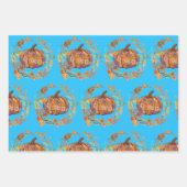 フローラカボチャ – 秋のエレガンス ラッピングペーパーシート (正面)