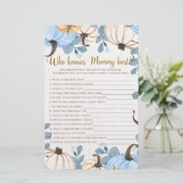 フローラカボチャ – 誰がママのシャワー最高のゲームを知っている