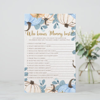 フローラカボチャ – 誰がママのシャワー最高のゲームを知っている