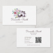 フローラカメラのミニマルQRコード撮影 名刺 (正面/裏面)