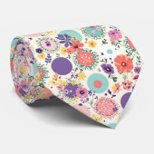 フローラカラフルと幾何学的ヴィンテージボホパターン ネクタイ (ロール)