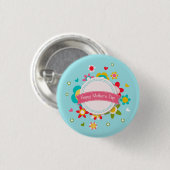 フローラカラフルのお母さんの日|ピンボタン 缶バッジ (正面&裏面)