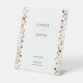 フローラカラフルのウェディングカード 台座サイン (正面)