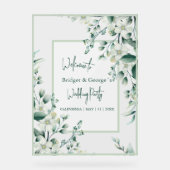 フローラカラフルの緑が霜で結婚覆われた アクリルサイン (正面)