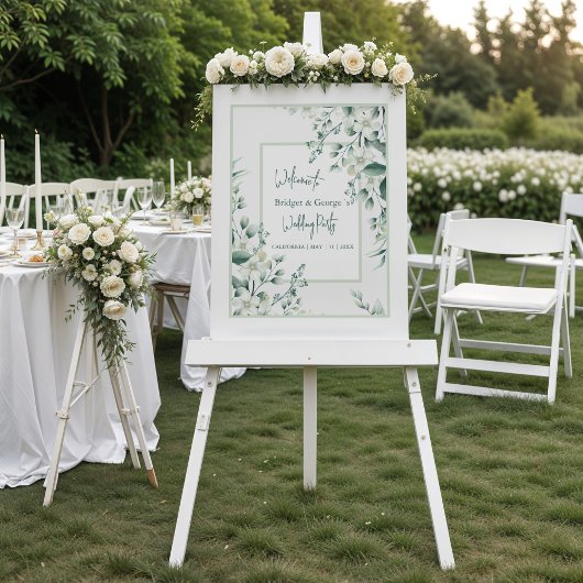 フローラカラフルの緑が霜で結婚覆われた アクリルサイン